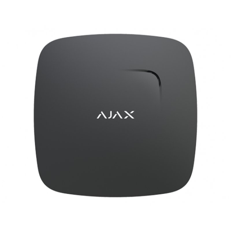 Detector de fumo e sensor de temperatura Preto - Ajax FireProtect