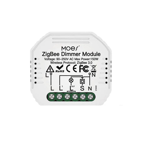 Moes Módulo Interruptor Dimmer Inteligente 1 Canal - Smart Zigbee + RF433