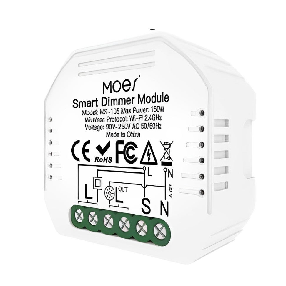 Moes Módulo de Interruptor de 1 Canal Dimmer - Smart WiFi