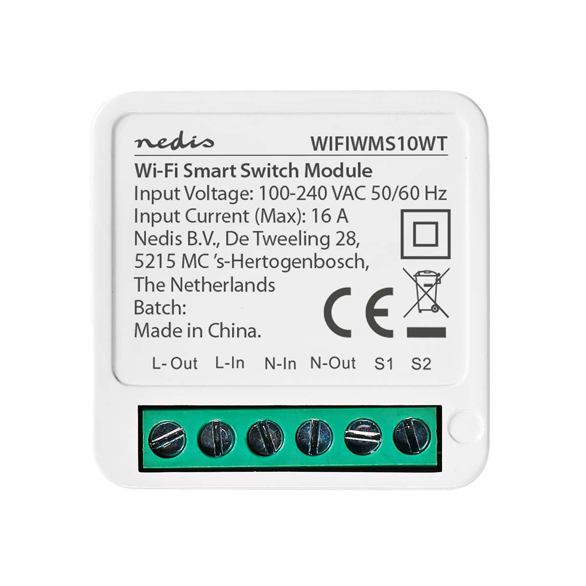 Nedis Módulo Comutador Smart Wifi 3680W - WIFIWMS10WT