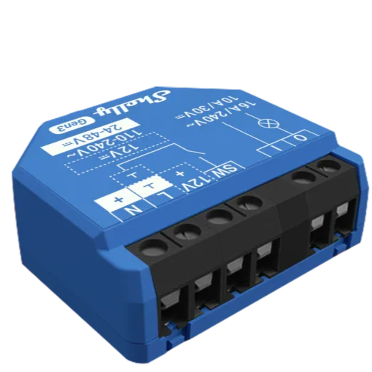 Shelly 1 Gen3 - Módulo Interruptor 16A WiFi e Bluetooth