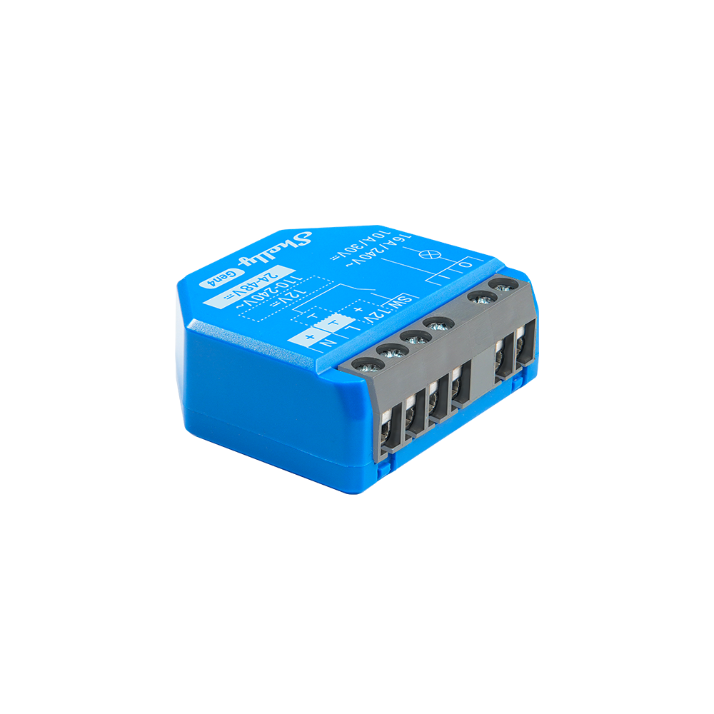 Shelly 1 Gen4 - Módulo para Interruptor 1 botão ou Portão de Garagem 16A WiFi/BT/Zigbee