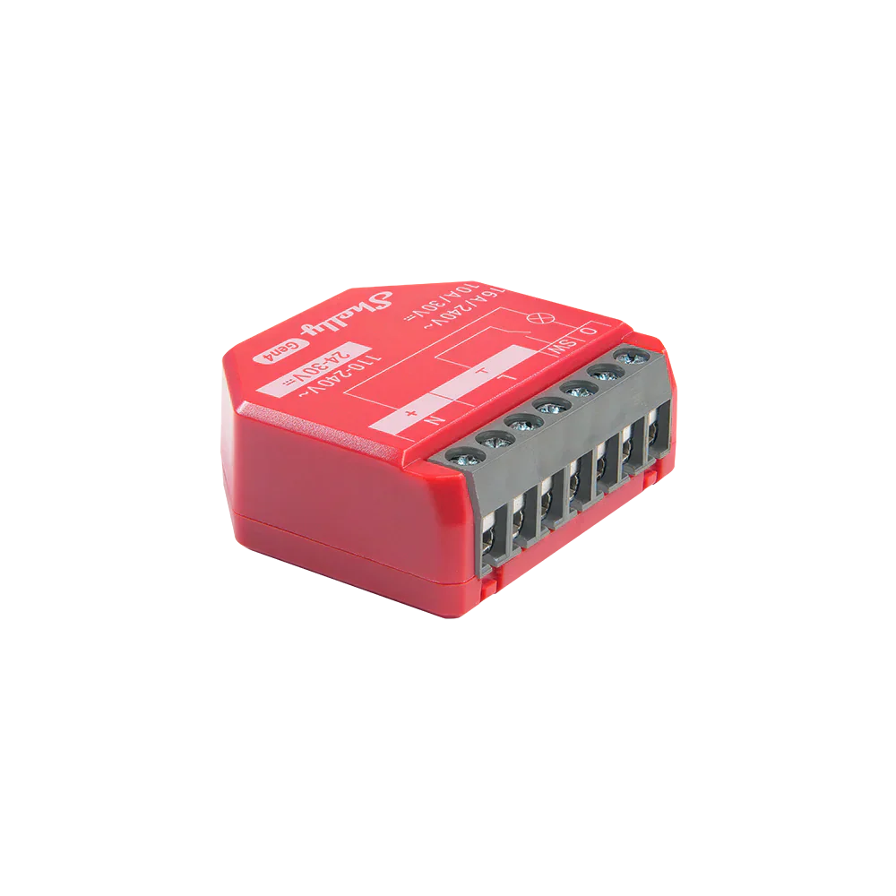 Shelly 1PM Gen4 - Módulo para Interruptor 1 botão ou Portão de Garagem 16A WiFi/BT/Zigbee
