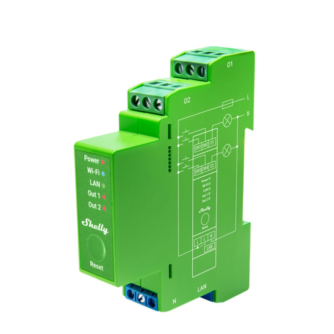 Shelly 2PM Pro Dimmer - Módulo WiFi/BT/LAN