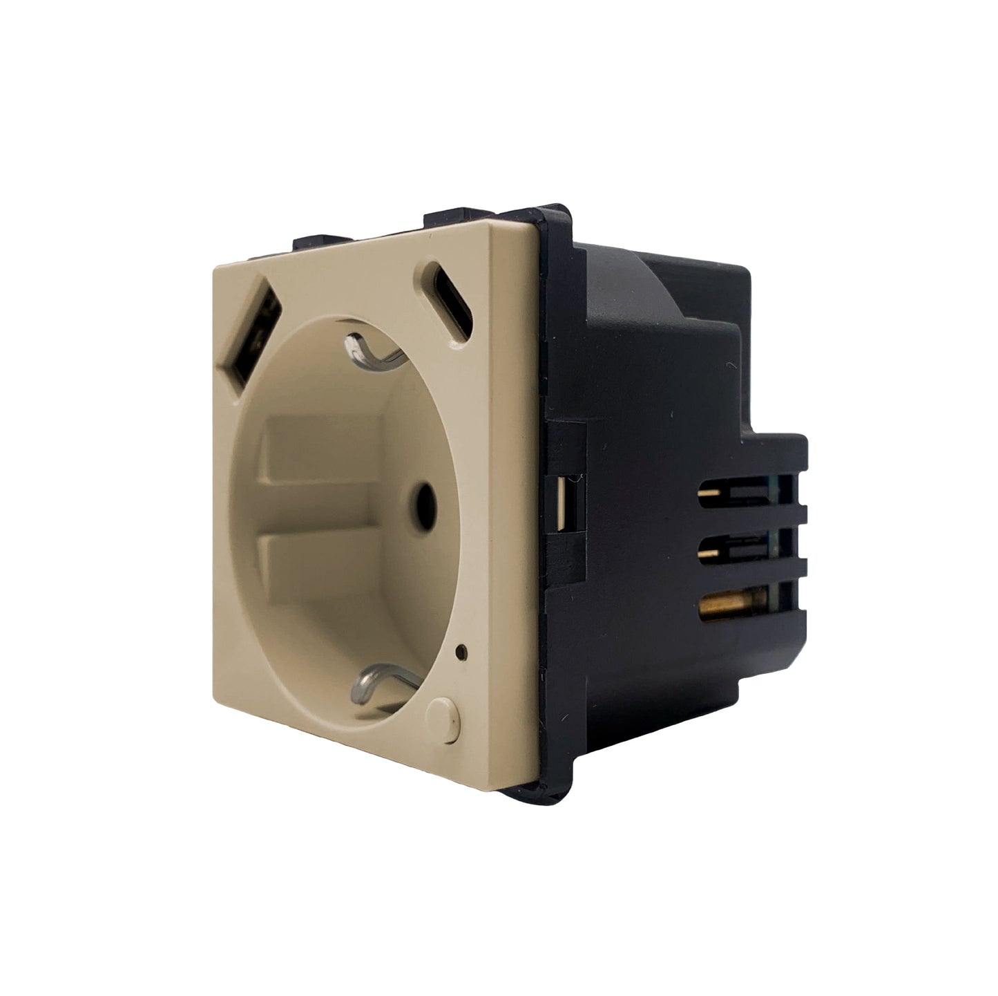 SmartStaging vPRO Módulo Tomada Inteligente Zigbee c/ USB-C + USB-A c/ Medidor de Energia Dourado - SYPMTUEZBDR