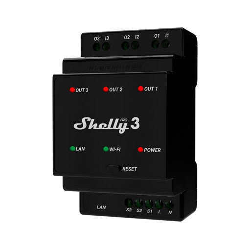Shelly Pro 3 - Módulo WiFi/BT/LAN