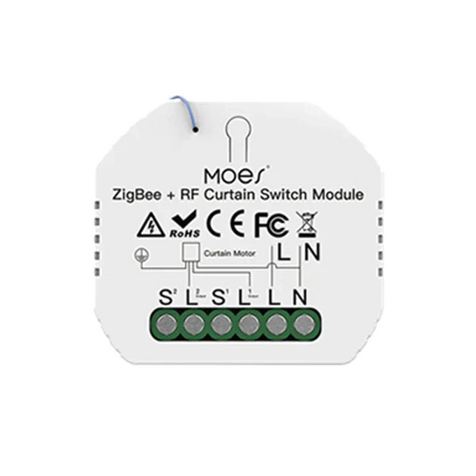 Moes Módulo Interruptor de Estores / persiana / cortina - Smart Zigbee + RF433