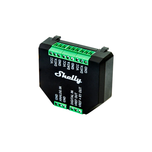 Shelly AddOn Plus - Módulo AddOn Plus para Sensores de Estado e Temperatura