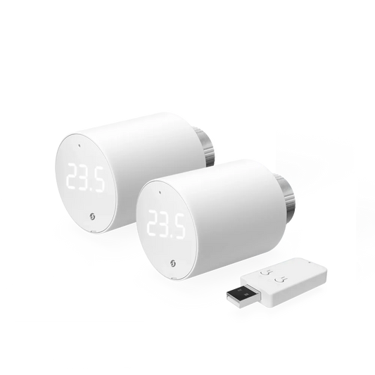 Shelly Cabeça de válvula de radiador termostática inteligente Bluetooth e WiFi (2 unidades) - Shelly BLU TRV 2 Pack