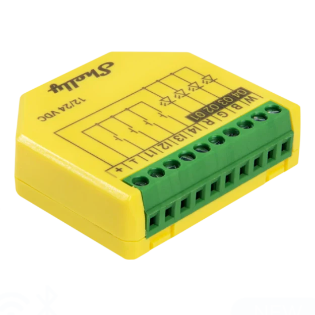 Shelly Plus RGBW PM - Módulo para Fita de Leds WiFi/BT