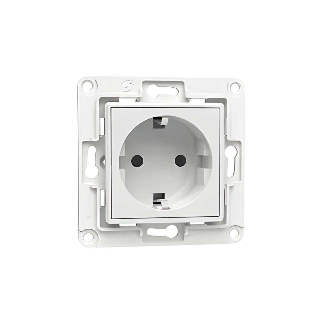Tomada Schuko Shelly Wall Socket EU Branco
