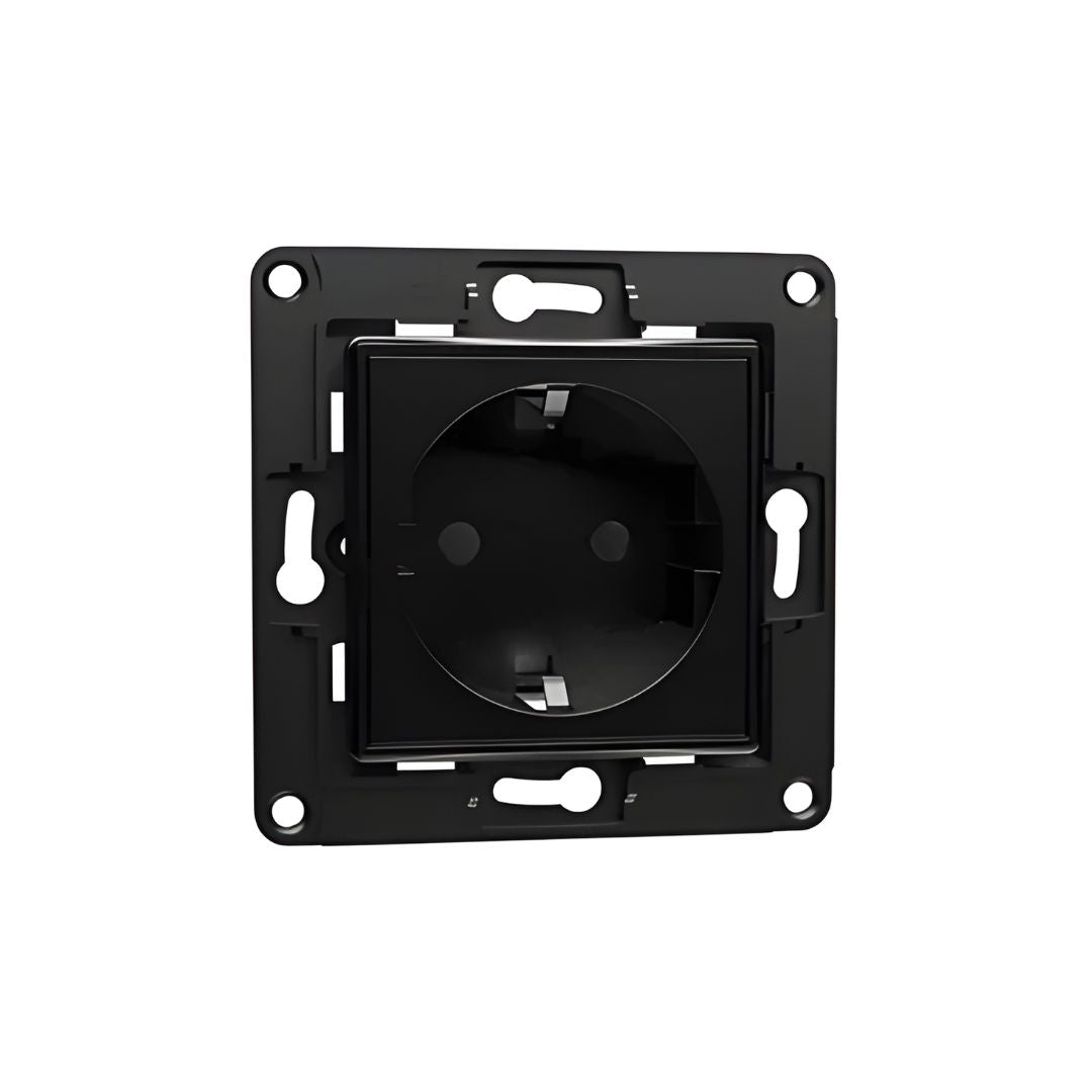 Tomada Schuko Shelly Wall Socket EU Preto 16A