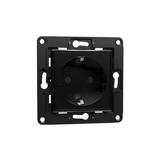 Tomada Schuko Shelly Wall Socket EU Preto 16A