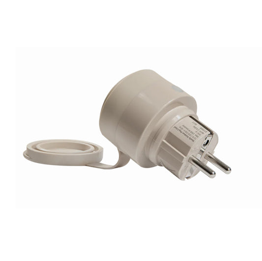 Shelly Tomada inteligente p/ exterior WiFi c/medidor de consumo compatível com Matter Beje - Shelly Outdoor Plug S Gen3