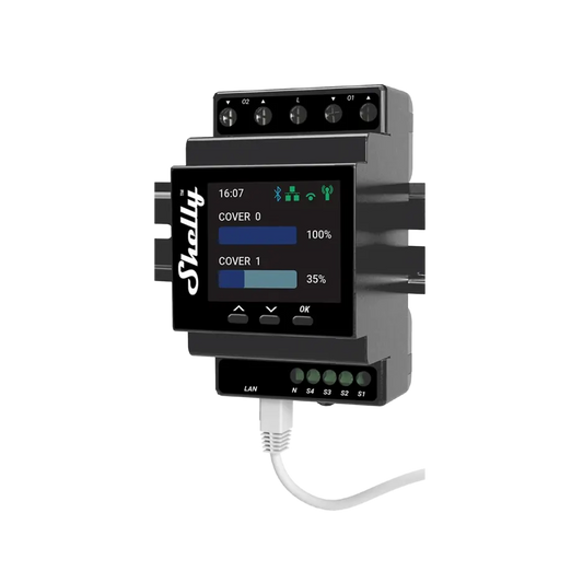 Shelly Pro Dual Cover PM Wifi com dois motores AC bidirecionais