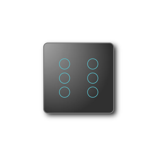 SmartStaging vPRO Comando de Cenários 6 Botões (18 Cenários) Zigbee Preto - SYPC06ZBPR