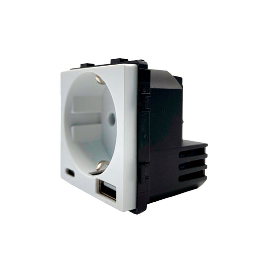 SmartStaging vPRO Módulo Tomada c/ USB-C e USB-A Branco - SYPMTUENOBR