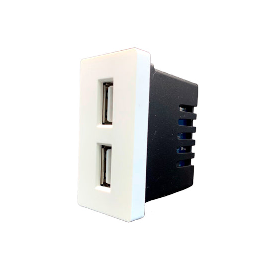 SmartStaging vPRO Meio Módulo 2x USB-A 2.4A Branco - SYP0M2UABR