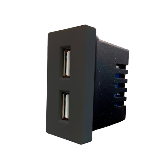 SmartStaging vPRO Meio Módulo 2x USB-A 2.4A Preto - SYP0M2UAPR