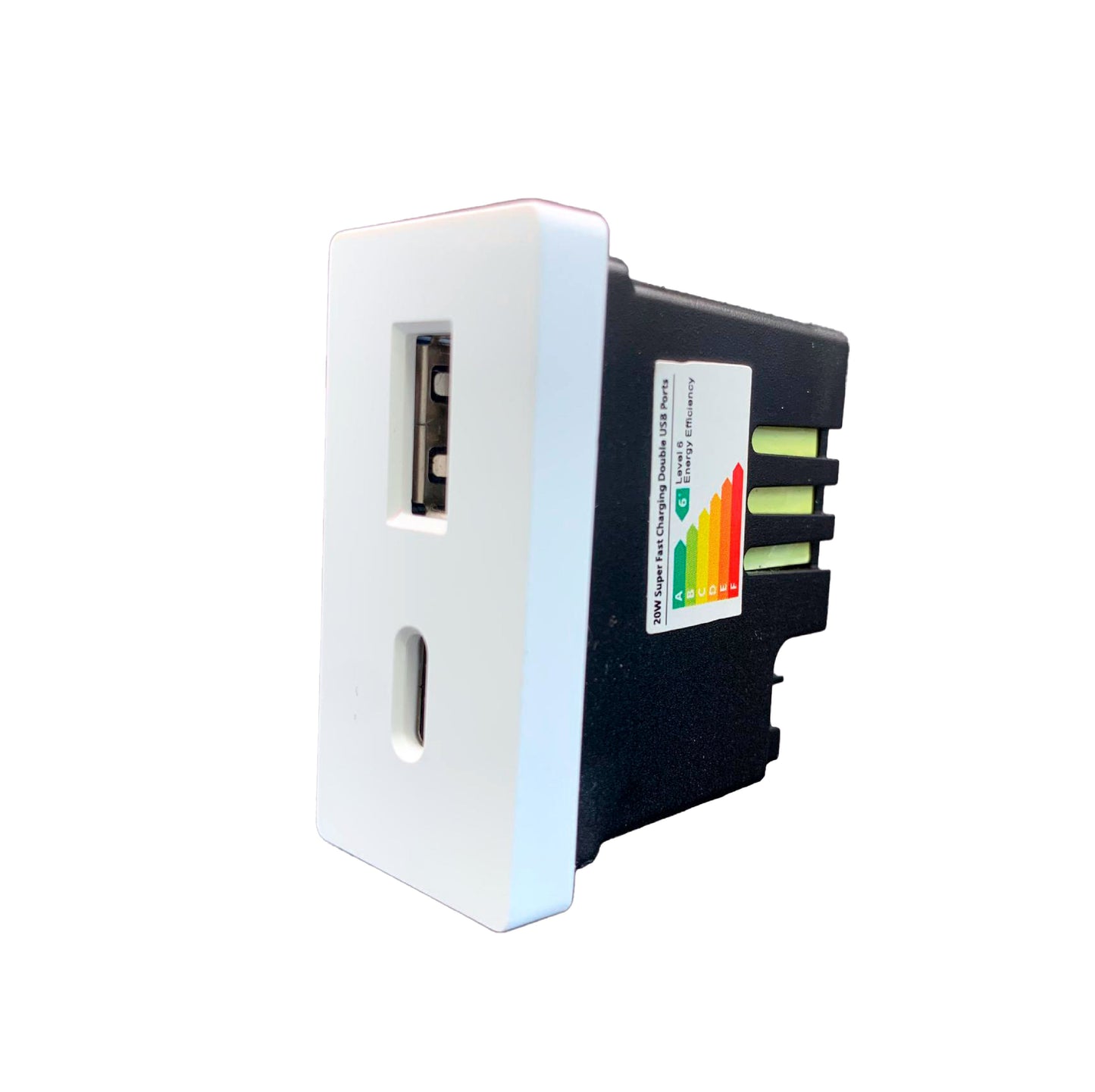 SmartStaging vPRO Meio Módulo USB-C + USB-A 20W Branco - SYP0MUCABR